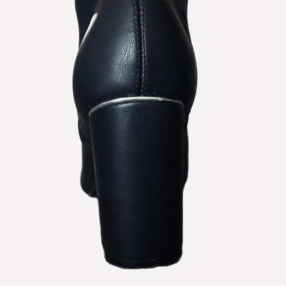 Marc Fisher Vany Over The Knee Pointed Toe Block Heel Black Size 6 - Picture 9 of 13